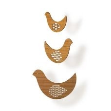 Petit collage Mobiel drie vogels