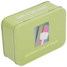 Gardener's tin of labels